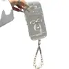Lazo de encaje y cadena de cuentas se transforma instantáneamente en una funda adecuada para el teléfono móvil Apple 17 iPhone 16 Pro Max, funda de caramelo color arcoíris