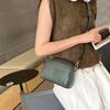 Piel de Vaca de Capa Superior Bolso Pequeño Cuadrado Portátil para Mujer Moda Simple Versátil Patrón de Burbujas Bolso de Hombro Cruzado Aún Versátil Bolso Pequeño Cuadrado