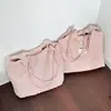 Bolso Tote Moda Coreana 2025 Nuevo Bolso de Lona para Mujer Bolso de Hombro con Letras de Color Contrastante Bolso Cruzado de Lona de Gran Capacidad