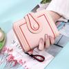 Organizador de Tarjetas Billetera de Una Pieza para Mujer Corta para Mujer Pequeña Fresca Delgada Linda Monedero Pequeño Plegable Billetera de Mujer