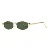 Gafas de Sol Metálicas Pequeñas Estilo Nuevo 2026, Gafas de Sol Retro Poligonales de Borde Cortado Simples de Alta Gama para Mujer Europeas y Americanas