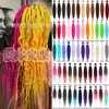 FR trenza fácil Retardante de llama Baja temperatura Seda Trenzas sucias Gradiente marrón gris Venta caliente rusa Trenzas esponjosas suaves