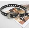 Cinturón retro americano de chica guapa negro/blanco diamante, moda versátil de alta calle, diseño de nicho, Cinturón