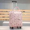 Bolsa Trolley con Ruedas Universal, Bolsa de Viaje, Mochila, Estudiante Funcional Versión Coreana, Gran Capacidad, Viaje de Corta Distancia, Logo Imprimible