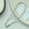 Collar de Nariz de Cerdo con Perlas Shijia y Diamantes Completos Cadena de Lana para Mujer Diseño de Nicho Atmosférico de Alta Gama Lujo Ligero Versátil