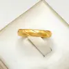 Anel de Gipsofila Banhado a Ouro em Latão para Homens e Mulheres, Versão Estreita, Anel Antigo de Chuva de Meteoros, Anel de Boca Viva para Casais, Anel de Pena