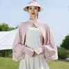 Ropa de Protección Solar de Seda de Hielo Estilo Nuevo 2026 para Mujer, Playa de Verano Delgada Versátil Protector Solar Chal Protector UV