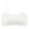 Sling Chaleco Pequeño para Mujer Espalda Hermosa Seda de Hielo Sujetador Interno con Almohadilla en el Pecho Verano Fino Top Tubo Ropa Interior Exterior
