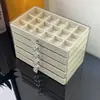 Nova Caixa de Armazenamento de Joias Transparente PET Tipo Gaveta de 5 Camadas Brincos Colar Anel Suporte de Exibição de Joias Caixa de Joias
