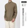 Roupas Masculinas Uniqlo 1688 Atravessando Fronteiras Outono e Inverno Masculino Gola Alta Lã Tricô Suéter Quente Manga Longa Masculino Atacado