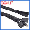 Manguito de Malla Textil Tipo Cremallera Cerrada de Alta Retardancia a la Llama Color Negro Malla Tipo Piel de Serpiente Envoltura para Cables Material de Manguito