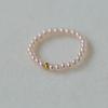 Anillo de frijol dorado apilado, cuentas doradas artificiales, cuentas blancas, cuentas grises, anillo de perlas, anillo de frijol dorado pequeño de cuentas de arroz para mujer, venta al por mayor
