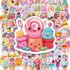 100 Pegatinas Coloridas de Dulces y Helados de Compra Directa Transfronteriza para Maletas, Fundas de Teléfono y Decoración de Cuadernos