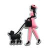 Serie rosa del Día de San Valentín zapatos con agujeros flor zapato de goma suave PVC hebilla de zapato zapatos de playa hebilla decorativa comercio electrónico transfronterizo