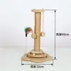 Juguete para gatos con plato giratorio de madera maciza, estructura para trepar gatos, resistente al desgaste y que no suelta pelo, poste rascador para gatos de autoentretenimiento, poste rascador de juguete para gatos gordos, resistente al desgaste, al por mayor