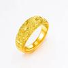Par de Anillos Flor de Coche Latón Chapado en Oro Color Oro Real Anillo de Cola Conservador de Color Anillo de Oro Arena Par de Anillos Dragón y Fénix Transmisión en Vivo Venta al por Mayor