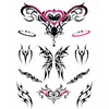 Pegatina de tatuaje de mariposa rosa estilo gótico para la cintura y zonas privadas de mujer, pegatina de tatuaje niche Yabi