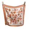 Diseño estilo coreano, pañuelo cuadrado con estampado de fresas fresco y lindo, bufanda decorativa versátil para el cuello, pañuelo elegante para la cabeza para mujeres