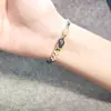 Pulsera Tejida a Mano Nudo Flor de Durazno para Mujer, Producto Semi-Terminado con Cuentas, Hebilla de Seguridad, Mo Xiangli, Oro Duro Fino