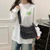 Bolso bandolera casual de mezclilla para mujer, gran capacidad, bolso de hombro versátil, bolso mensajero para el día a día, bandolera simple