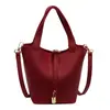 Bolso Cubo con Patrón de Lichi para Mujer 2026 Nuevo Estilo Bolso Cruzado de Hombro Casual Simple Calidad de Alta Gama Bolso Madre-Hija