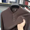 Sudadera Casual Cálida de Invierno para Hombre, Camiseta Base de Manga Larga, Camiseta Térmica de Doble Cara con Cuello Semi Alto para Hombre, Venta al por Mayor