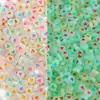 Cuentas sueltas de acrílico de 4x7 mm, cuentas planas con letras inglesas, hechas a mano, accesorios de joyería con cuentas para educación temprana de niños, pulsera