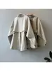 Gabardina de mujer estilo coreano Beishan Tongshu, nueva colección de otoño, abrigo tipo capa de alta gama de nicho de ajuste holgado de longitud media 3165