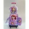 Mochila escolar transfronteriza 2026 dibujos animados 3D carcasa dura juego de tres piezas lonchera estuche para lápices mochila escolar con ruedas de 16 pulgadas