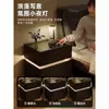 Mesita de noche inteligente, mueble de almacenamiento seguro integrado de uso doméstico moderno, multifuncional, simple, carga inalámbrica, armario de mesita de noche para dormitorio