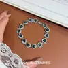 Pulsera Sencilla y Exquisita de Diamantes en Forma de Corazón, Moderna y Versátil, de Nicho, Diseño Elegante y Elegante, Pulsera de Alta Gama en Forma de Corazón