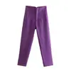 Moda Femenina Transfronteriza Estilo Europeo y Americano Pantalones Rectos Casuales de Cintura Alta Versátil Clásico Multicolor Largos 7901532