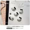 Joias para Unhas Gatinho Preto e Branco Desenho Animado Fofo Estéreo Hello Kitty Doce Cool Unhas Usáveis DIY Decorativas Pequenos Diamantes