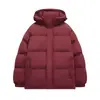 Nueva Chaqueta Popular de Algodón Grueso para Invierno 2026 Corte Holgado con Capucha Abrigo de Algodón en Gris Oscuro, Negro, Rosa Salmón, Amarillo y Verde