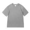 Camiseta 100% Algodão Manga Curta 200g Algodão Penteado Feminina Gola Redonda Manga Curta Cor Sólida Camiseta Reta Casual Gola Redonda