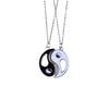 Venta caliente transfronteriza Europea y Americana AliExpress celebridad de Internet colgante de pez taiji yin yang para pareja novias collar de acero inoxidable
