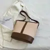 Bolso de bloques de color para mujer, nuevo, retro, moda, simple, casual, bolso tipo cubo, simple, para hombro, cruzado, estilo Ins