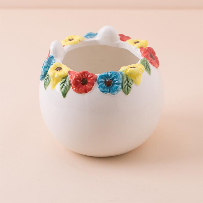 AN044 Ceramic animal cute pot2