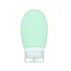 Frasco de Silicone com Formato de Folha para Shampoo e Gel de Banho Portátil de Grande Diâmetro Conjunto de Viagem