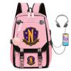 Nueva serie de televisión estadounidense de 2023 Familia Adams Miércoles Miércoles mochila gran capacidad mochila escolar para estudiantes