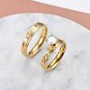 Anillo de temperamento de moda caliente transfronterizo acero inoxidable que no se decolora acero de titanio para hombres y mujeres fabricantes directos