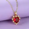 [Edição Limitada de Dia dos Namorados] Corrente para Clavícula Coração do Oceano Full Diamond Luxo Leve Presente de Dia dos Namorados para Namorada