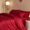 Casamento 100S Algodão de Fibra Longa Algodão Cama Conjunto de Quatro Peças Casamento Novo Chinoiserie Cama de Casamento Roupa de Cama de Algodão Grande Vermelho