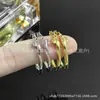 CELI Saijia Arco del Triunfo Pendientes Moebius para Mujer Chapados en Oro de 18k Moda Simple de Gama Alta Pendientes Anillo con Vena