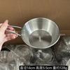 Yinuo cocina acero inoxidable 304 plato para salsa coreana tazón para vino de arroz con asa papas fritas pollo frito ensalada condimento tazón