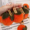 Llavero de Imitación de Piel de Conejo Color Caqui Lindo Accesorio para Bolsos Regalo de Buena Suerte Moderno Creativo Versátil Colgante para Bolsos