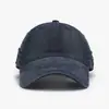 Boné de Baseball Vintage Lavado Estilo Coreano Retrô com Bordado de Letras para Homens e Mulheres, Estilo de Rua Primavera e Verão, Boné com Borda Desfiada Personalizada