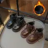 Botas Martin para Niños Botas Casuales de Algodón Retro 2026 Invierno Botines Cortos con Felpa para Niños Estilo Coreano Botas Pequeñas de Cuero Cálidas