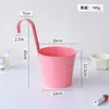 Maceta Grande de Hierro Desmontable Transfronteriza con Gancho, Cubo Colgante de Hierro para Plantas Verdes de Balcón, Maceta de Hierro Montada en Pared para Suculentas