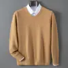Suéter para Hombre de Cuello en V Grueso de Punto Polar Andy Pulóver Manga Larga Otoño Invierno Nuevo Casual de Negocios Capa Base Talla Grande